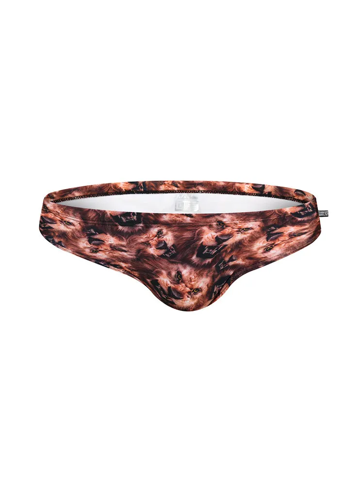Men's Low-Rise Stylish Print Swim Briefs