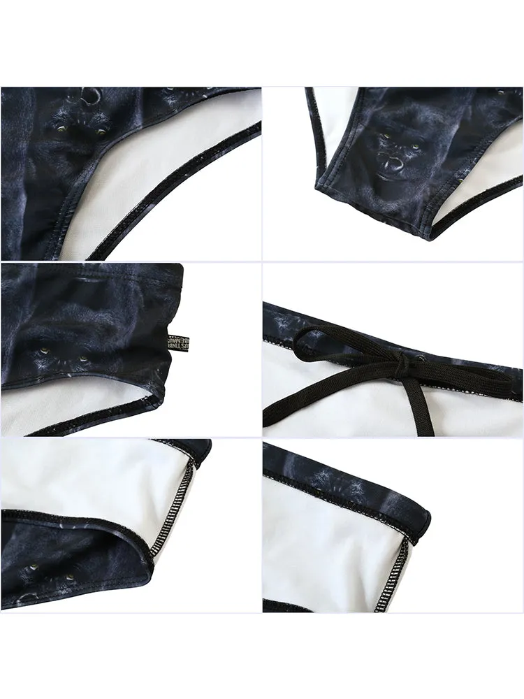 Men's Low-Rise Stylish Print Swim Briefs