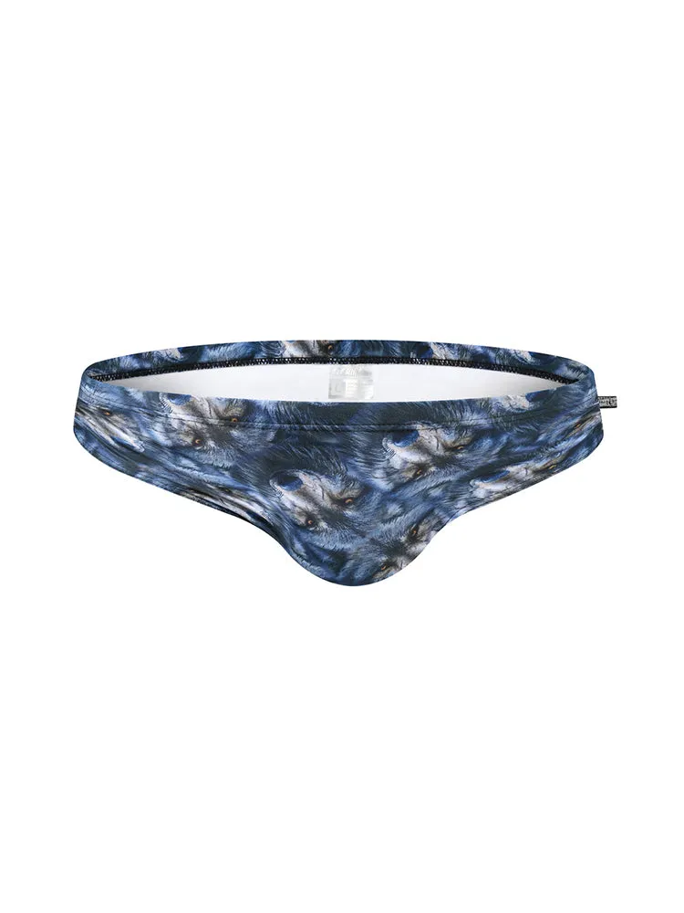 Men's Low-Rise Stylish Print Swim Briefs