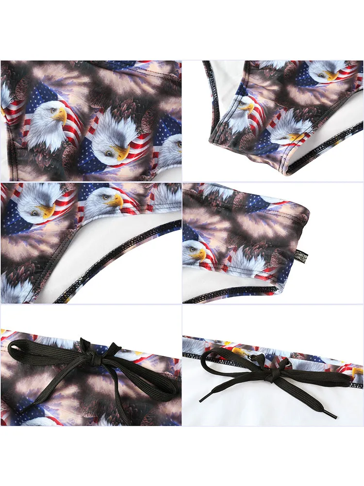 Men's Low-Rise Stylish Print Swim Briefs