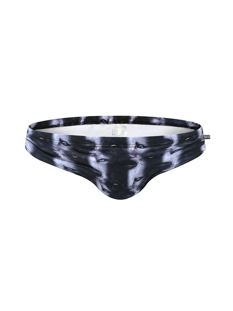 Men's Low-Rise Stylish Print Swim Briefs