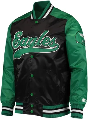 Men's Philadelphia Football Varsity Letterman Bomber Jacket - Eagle Team Fans Windbreaker Polyester Jacket For Men