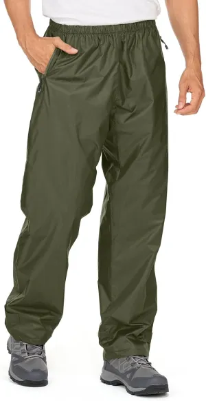 Mens Rain Pants Waterproof Windproof Hiking Outdoor Fishing Golf Cycling Pants
