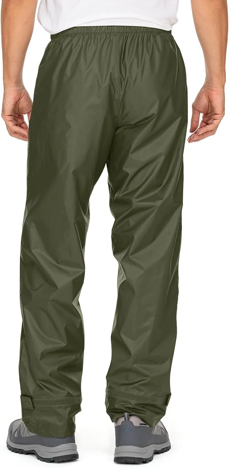 Mens Rain Pants Waterproof Windproof Hiking Outdoor Fishing Golf Cycling Pants