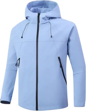 Men's Raincoat Outdoor Climbing Jacket Riding Trench Coat Windproof Lightweight Hardshell Jacket