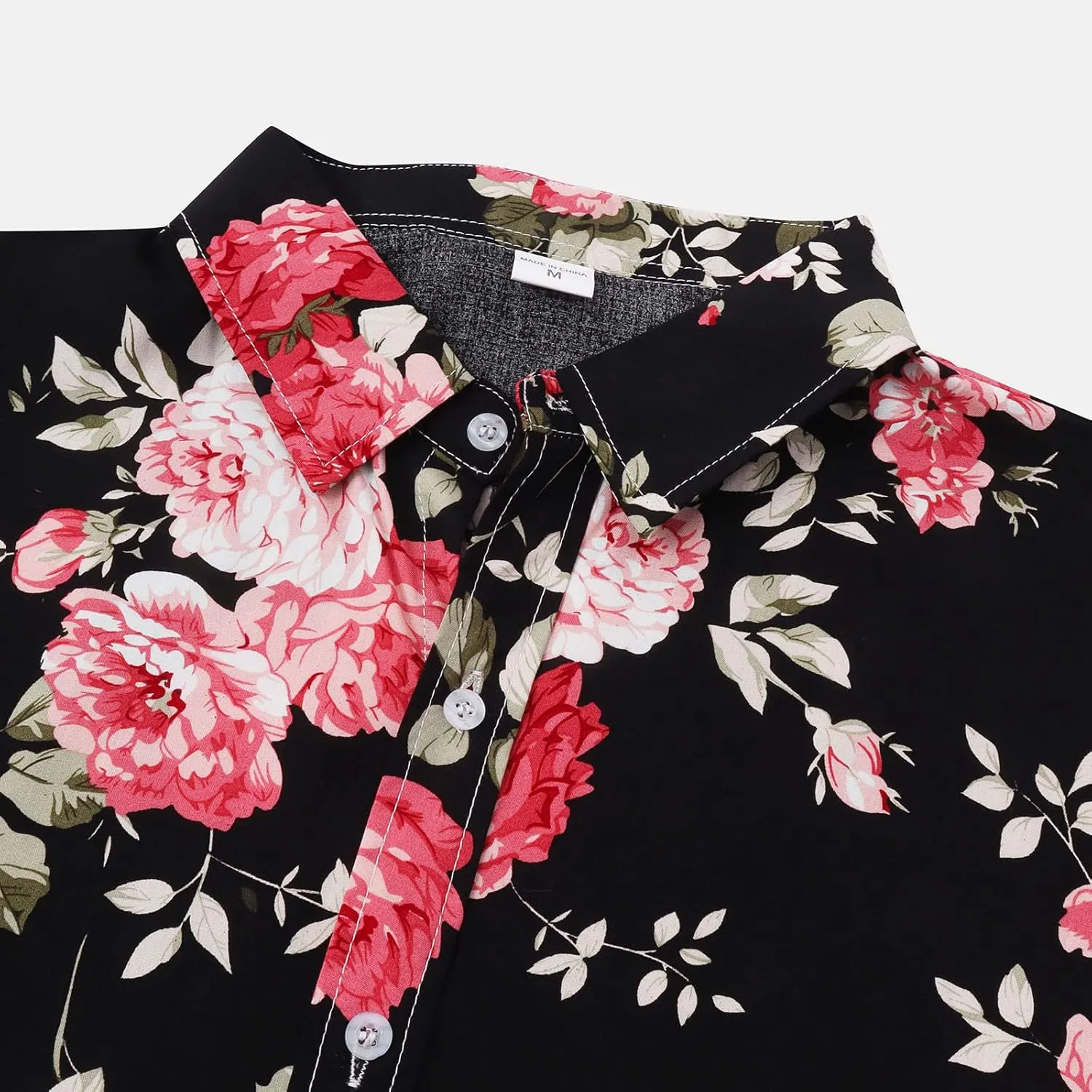 Mens Shirts Hawaiian Shirt for Men, Short-Sleeve Dress Shirt Men's Hawaiian Shirt Short Sleeve Print Button Down Tops