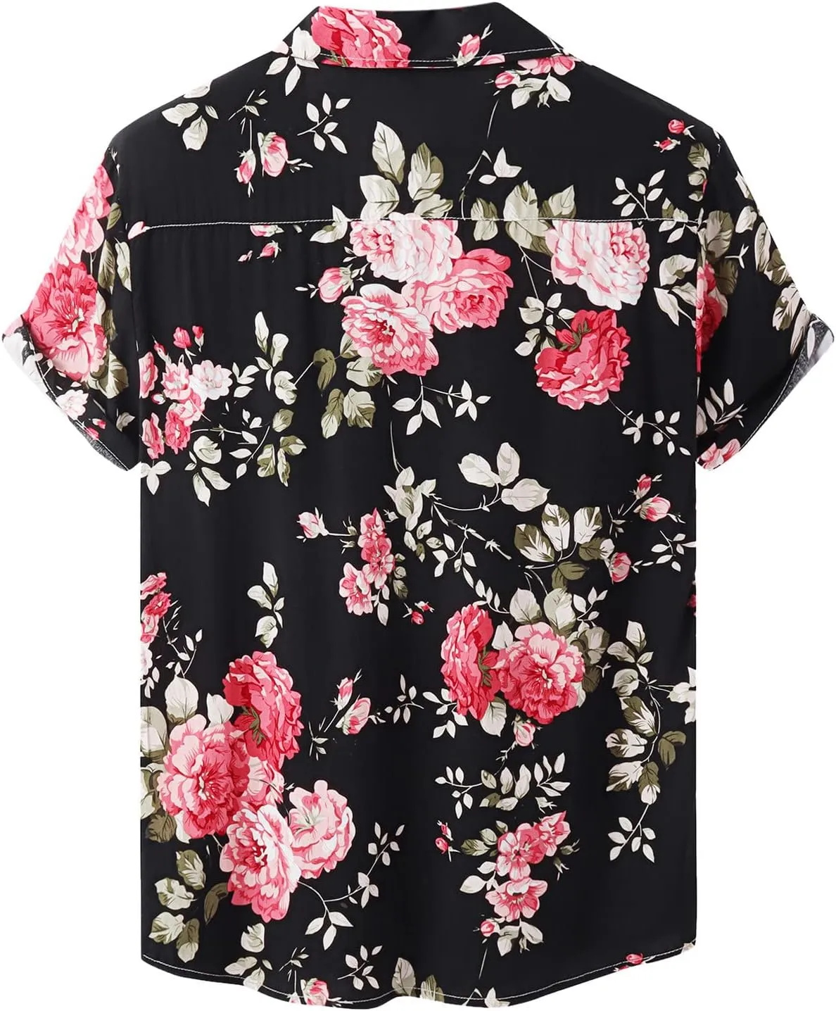 Mens Shirts Hawaiian Shirt for Men, Short-Sleeve Dress Shirt Men's Hawaiian Shirt Short Sleeve Print Button Down Tops