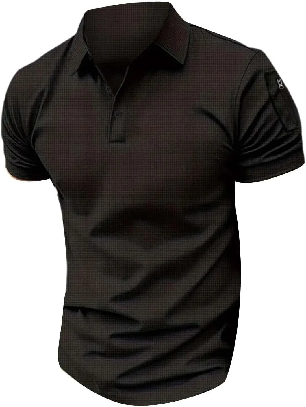 Mens Short Sleeve Henley Polo Shirts Cotton Casual Work Office Work T-Shirt Slim Fit Gym Fitness Muscle Basic Tees