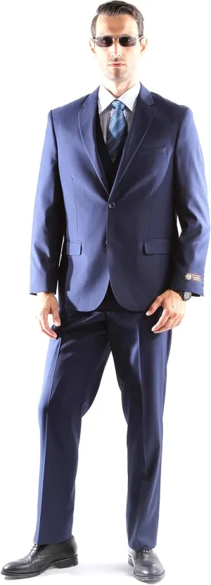 Men's Single Breasted 2 Button Extra Fine Slim Fit Dress Suit