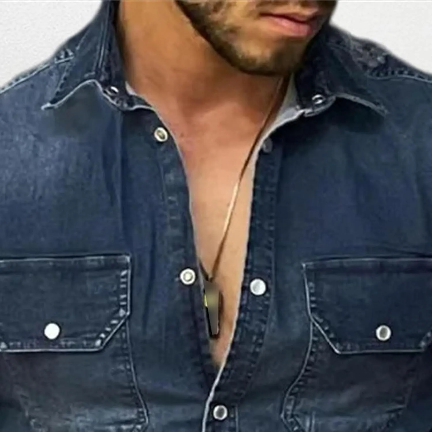 Mens Sleeveless Denim Shirt Slim Fit Casual Retro Button Vest Cowboy Front Pocket Shirts Vests