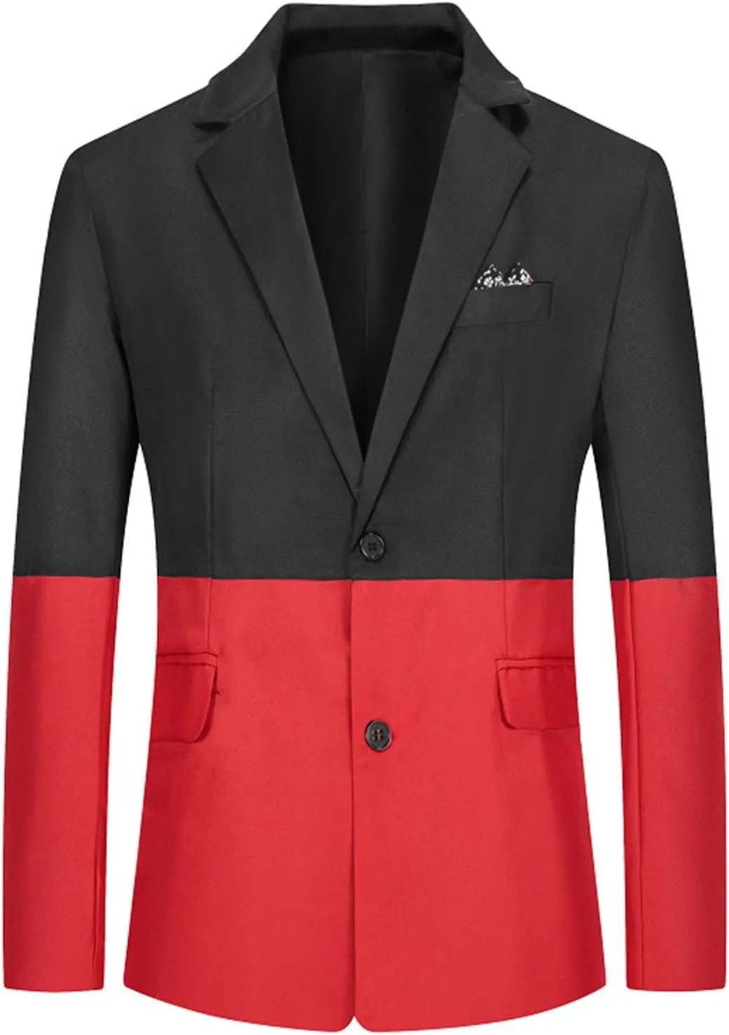 Men's Slim Fit Blazer 1 Buttons Stylish Business Suit Sports Coats Lightweight Single Breasted Lapel Prom Jacket