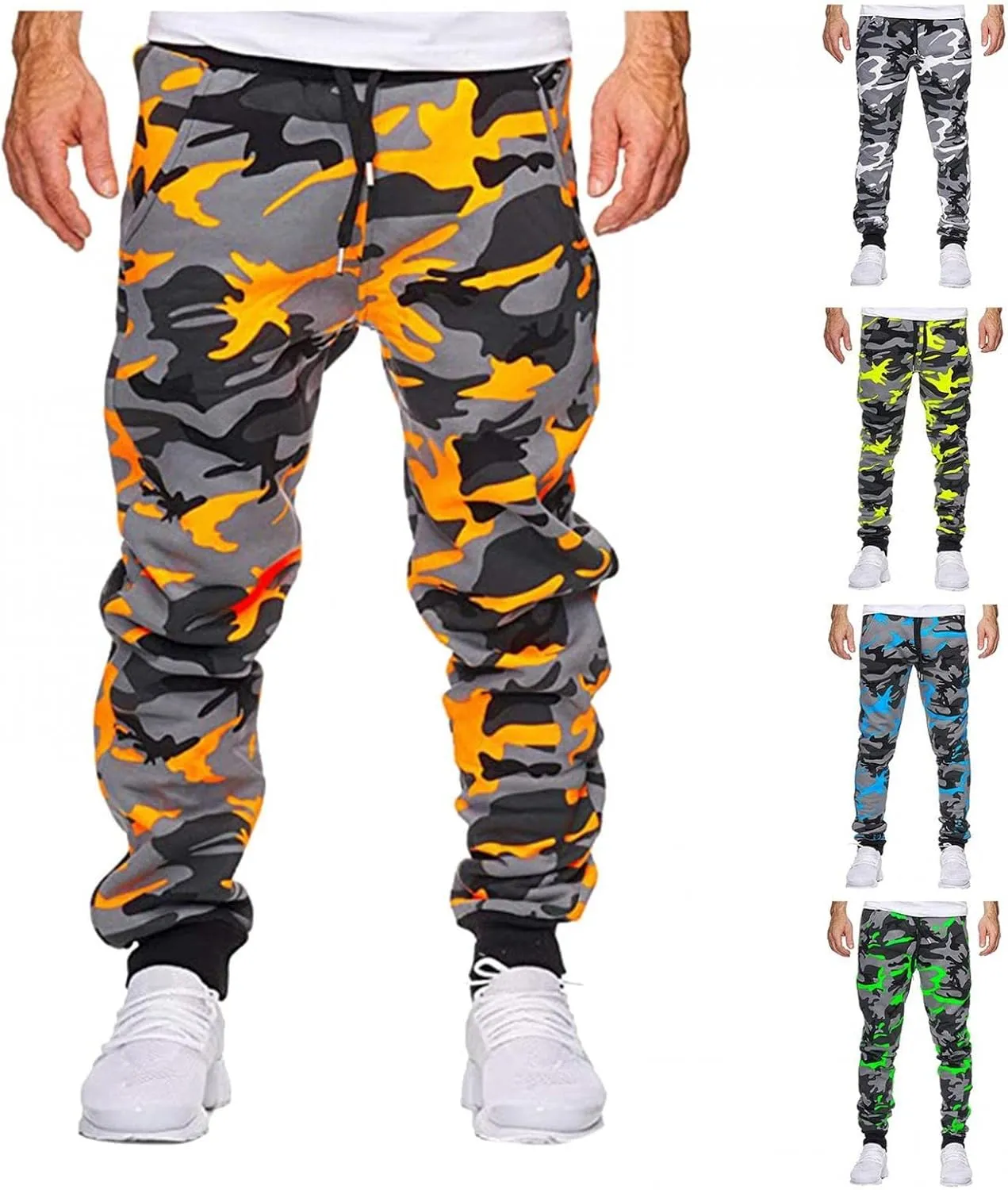 Men's Straight-fit Cargo Pants - Casual Tactical Pants Work Cargo Hiking Pants Camouflage Combat Cargo Trousers