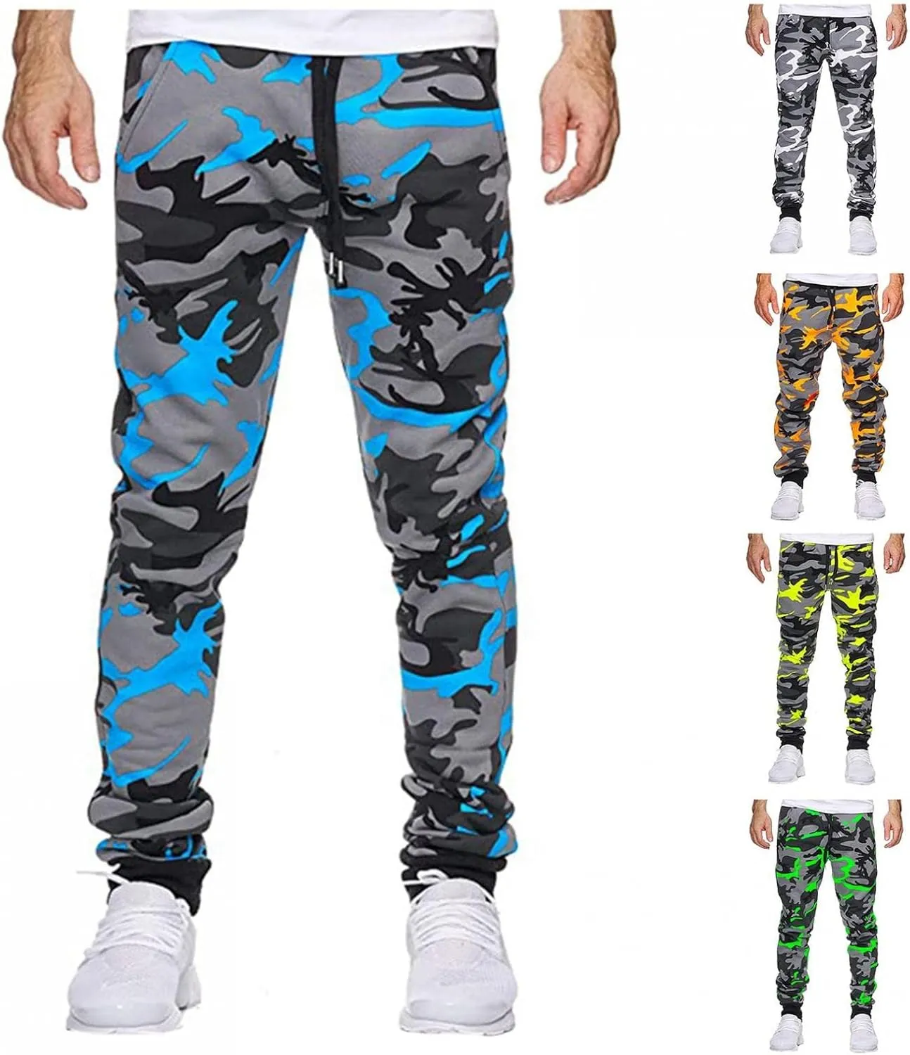 Men's Straight-fit Cargo Pants - Casual Tactical Pants Work Cargo Hiking Pants Camouflage Combat Cargo Trousers