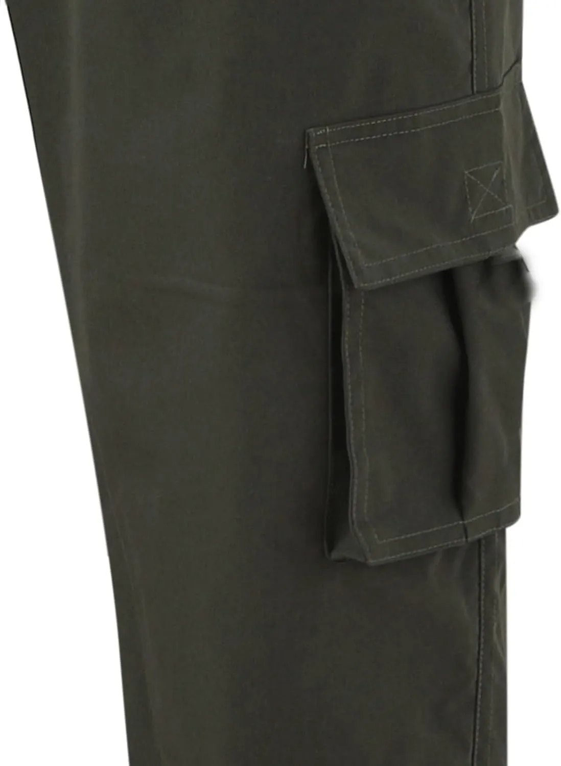 Men's Straight Leg Cargo Pants with Multi Pockets Summer Elastic Waist Relaxed Fit Outdoor Pant Athletic Workout Gym Outfits