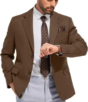 Men's Suits Slim Fit Casual Knit Blazer Sport Coats Suits Jacket Lightweight Wedding Business Party Two Buttons Men Blazer