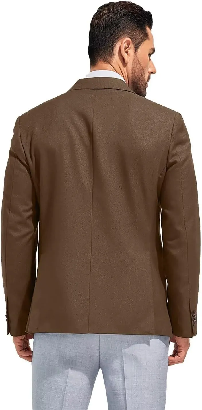 Men's Suits Slim Fit Casual Knit Blazer Sport Coats Suits Jacket Lightweight Wedding Business Party Two Buttons Men Blazer