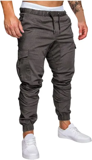 Mens Sweatpants Cargo Cargo Trousers Utility Pants with Zip Pockets Joggers for Men Cargo Athletic Mens Joggers Pants