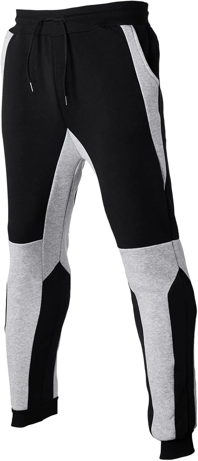 Mens Sweatpants Cargo with Pockets for Workout Jogging Running Men's Heavyweight Sweatpants Fleece Lined with Pockets