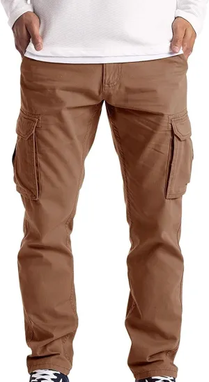 Mens Sweatpants Cargo Workout Pants for Running Sweatpants Hiking Casual Cotton Chinos Cargo Pants Drawstring Joggers