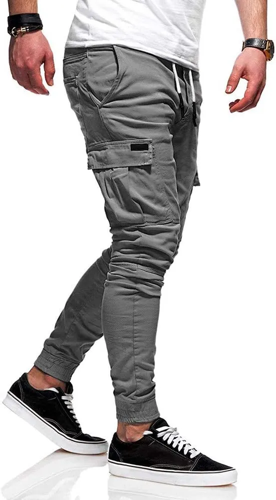 Mens Sweatpants Heavyweight Baggy Athletic Hiking Joggers Relaxed Fit Work Cargo Pants for Men Big and Tall Trousers