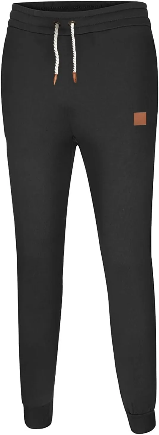 Mens Sweatpants Relaxed Fit Heavyweight Fleece Cargo Pants for Men Baggy Work Trousers Tactical Hiking Pants Joggers