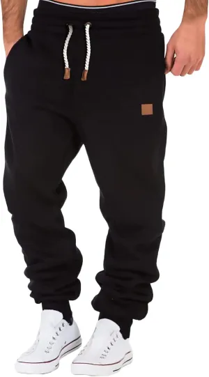 Mens Sweatpants Relaxed Fit Heavyweight Fleece Cargo Pants for Men Baggy Work Trousers Tactical Hiking Pants Joggers