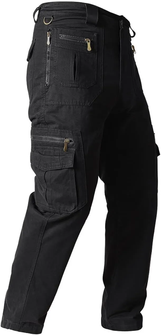 Mens Tactical Pants Cargo Waterproof Stretch Pant Camo Construction Relaxed Fit Pants with Pockets