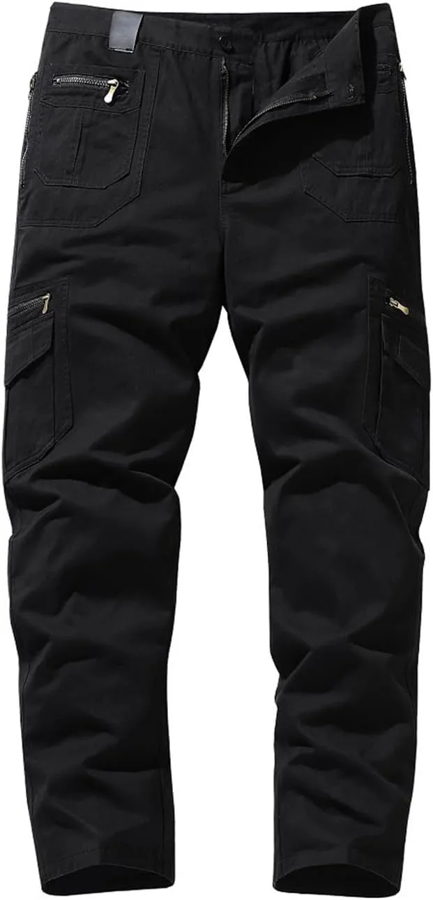 Mens Tactical Pants Cargo Waterproof Stretch Pant Camo Construction Relaxed Fit Pants with Pockets