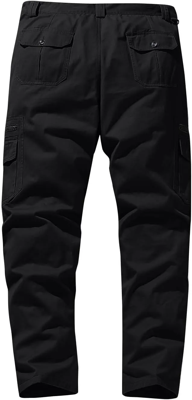 Mens Tactical Pants Cargo Waterproof Stretch Pant Camo Construction Relaxed Fit Pants with Pockets
