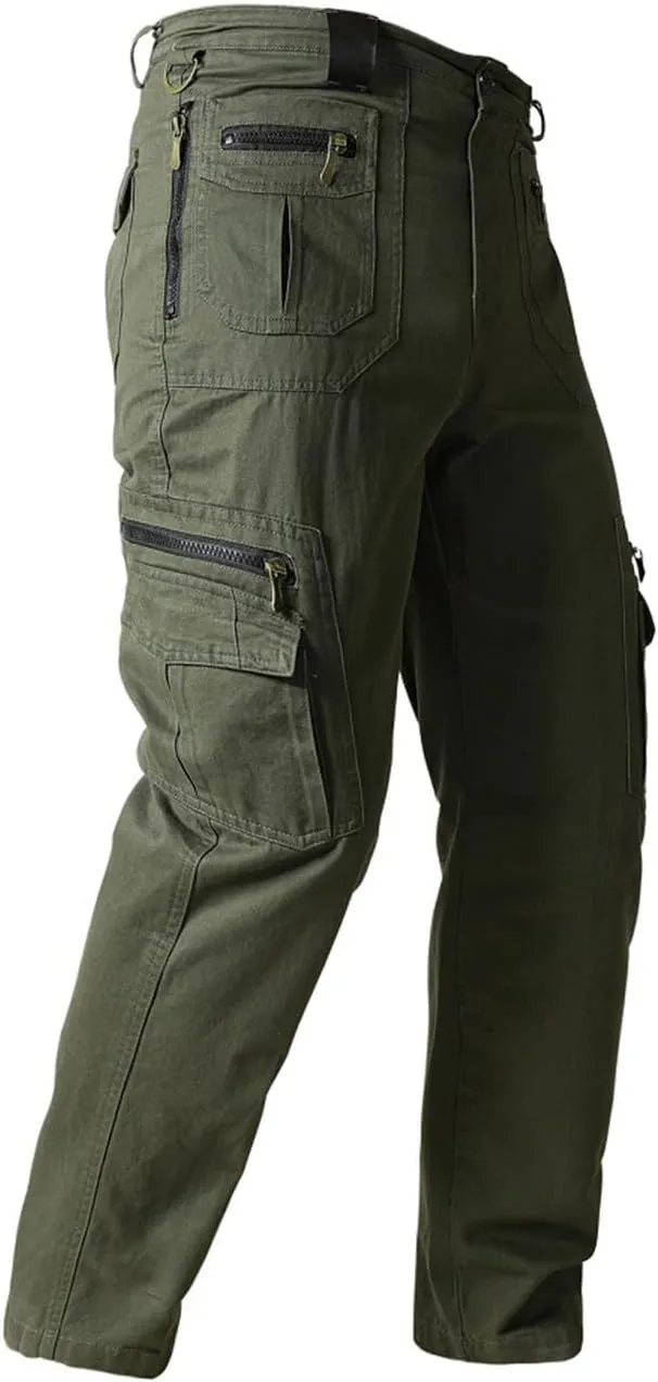 Mens Tactical Pants Cargo Work Relaxed Fit Pant Construction Camo Moisture Wicking Pants with Pockets
