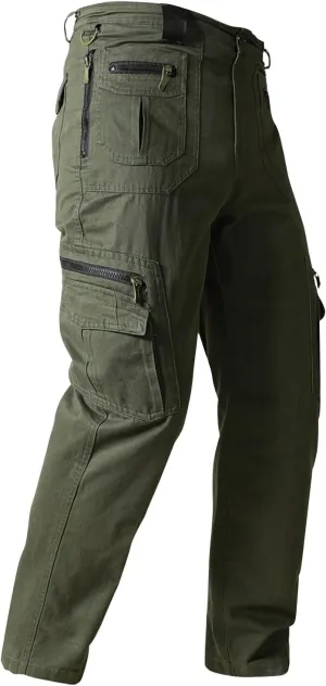 Mens Tactical Pants Cargo Work Relaxed Fit Pant Construction Camo Moisture Wicking Pants with Pockets
