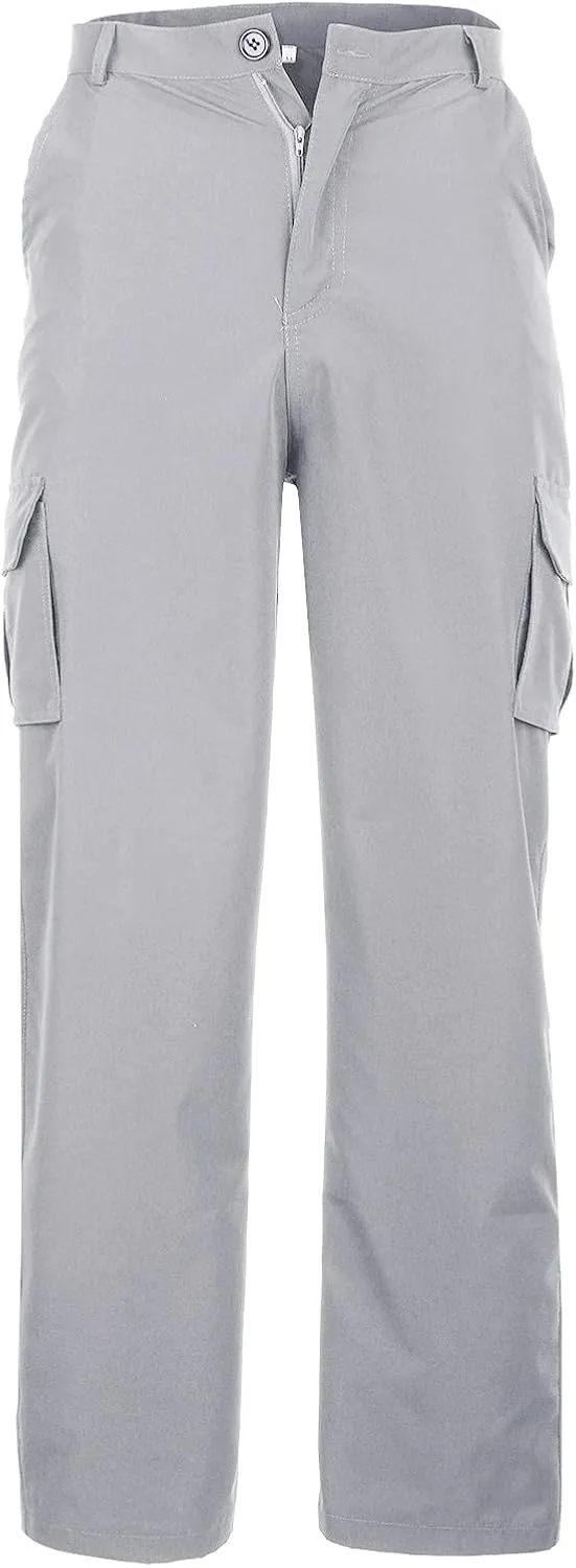 Mens Thin Work Pants Cargo Wear Work 6 Trousers Cargo Combat Pocket Full Men's Kitchen Work Pants for Men