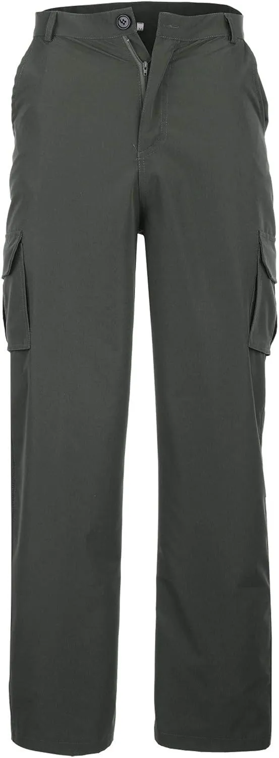 Mens Thin Work Pants Cargo Wear Work 6 Trousers Cargo Combat Pocket Full Men's Kitchen Work Pants for Men
