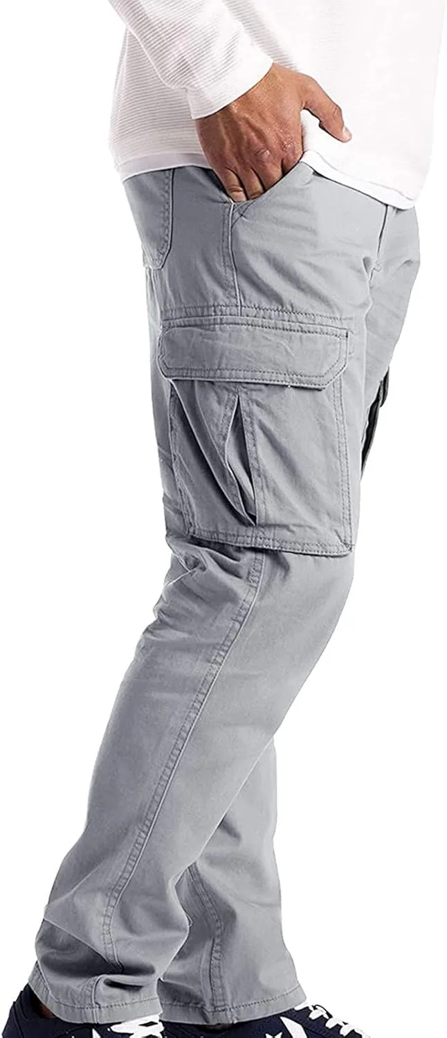 Mens Thin Work Pants Cargo Wear Work 6 Trousers Cargo Combat Pocket Full Men's Kitchen Work Pants for Men