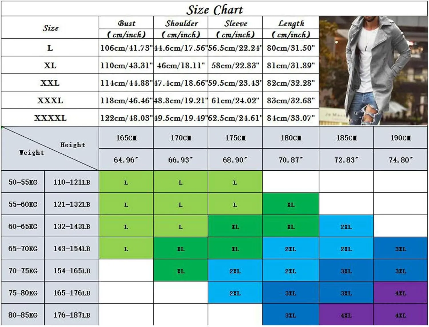 Men's Trench Coat Classic Single Breasted Slim Fit Lapel Business Overcoat Casual Lightweight Fall Winter Windproof Coat