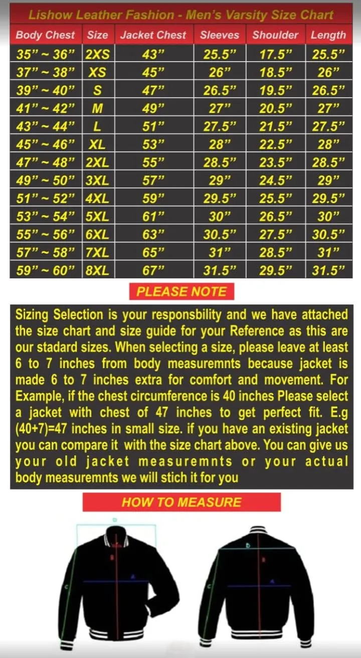 Men's Varsity Baseball Letterman Bomber Wool & Black Genuine Leather Sleeves Zipper Hoodie Jacket