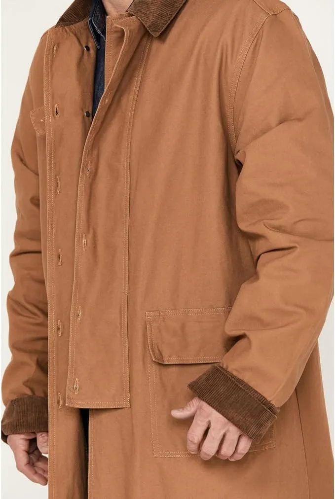 Men's Western Old COWBOY Long Duster Coat Full Length Canvas Jackets