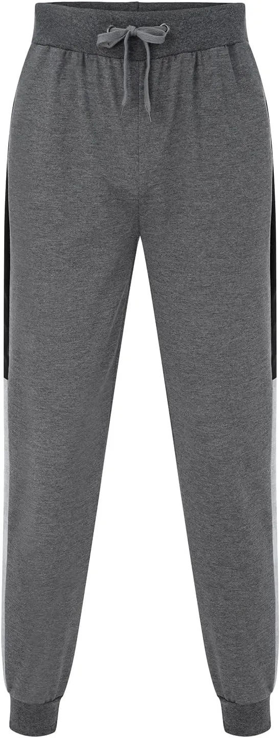 Mens Workout Cargo Sweatpants & Tall Elastic Drawstring Sweatpants for Men with Pockets for Workout Jogging Running