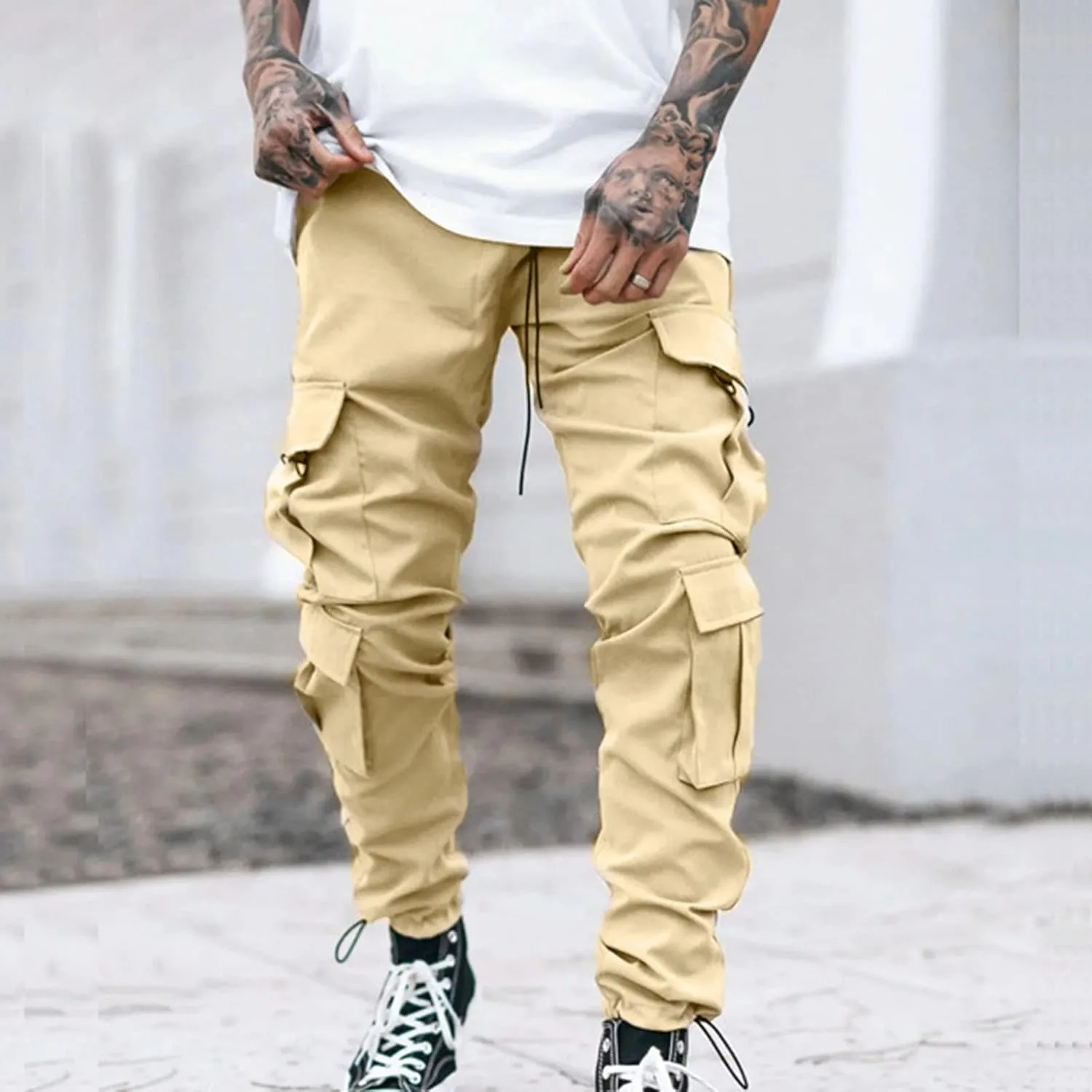 Mens Workout Cargo Sweatpants Pants Thermal Hiking Pants Men's Cargo Pants Lightweight Mens Work Pants Hiking Ripstop