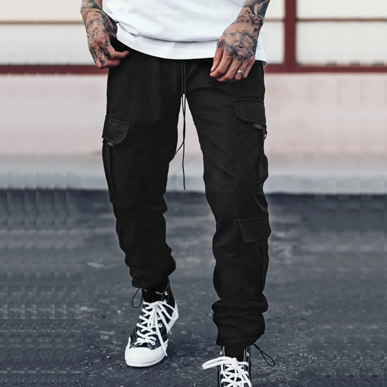 Mens Workout Cargo Sweatpants Pants Thermal Hiking Pants Men's Cargo Pants Lightweight Mens Work Pants Hiking Ripstop