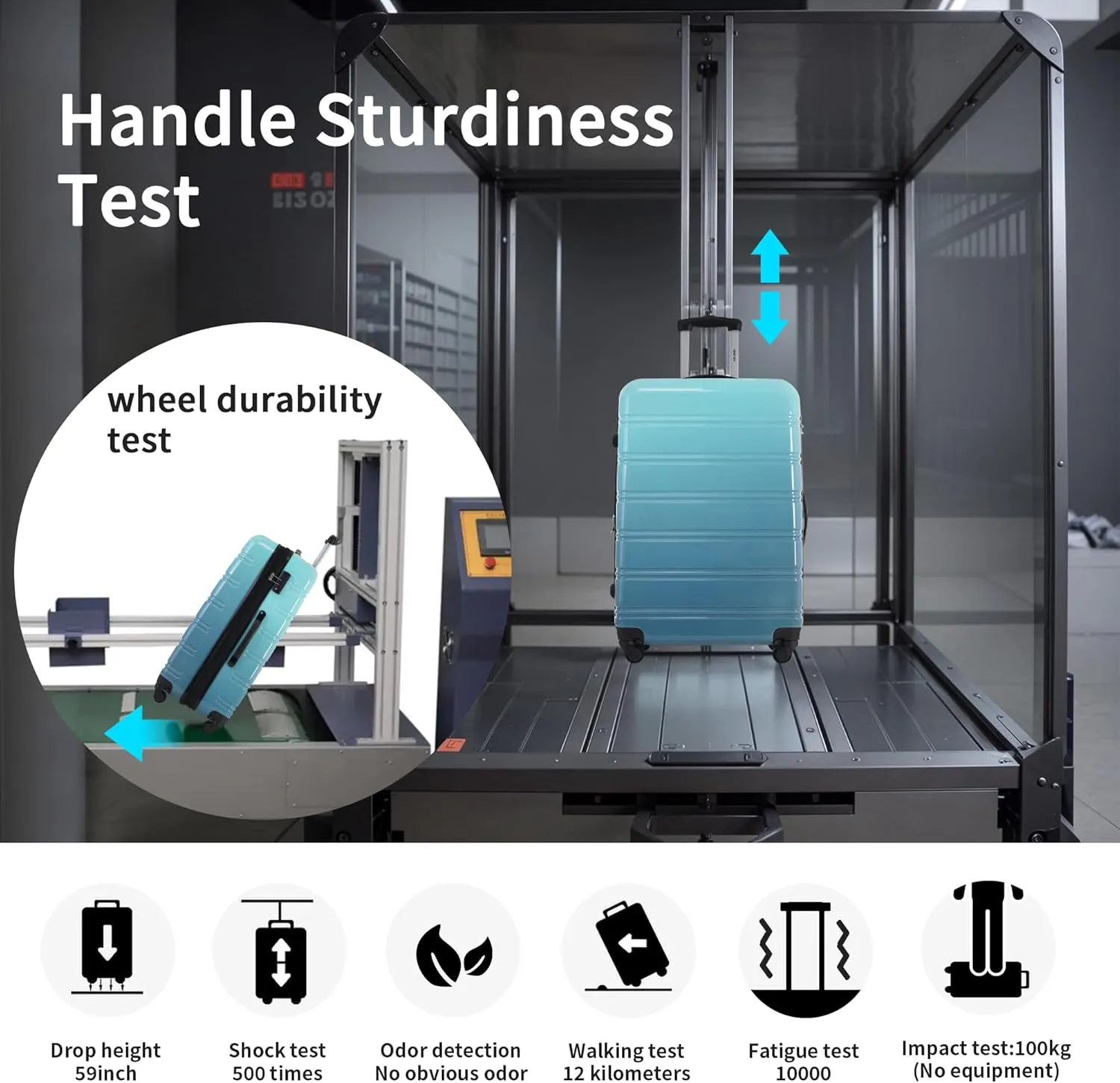 Merax Suitcase Set, Hardshell Luggage Sets 3 Piece with Spinner Wheels, Expandable Gradient Color Suitcase with TSA Lock Lightweight 20" 24" 28", Gradient Blue