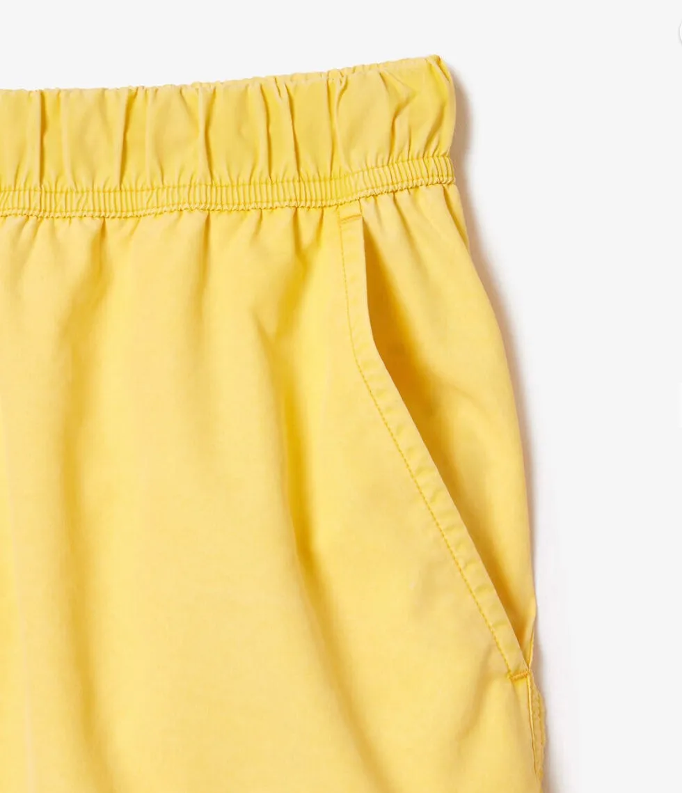 Mid Length Washed Effect Ombr Print Swim Trunks