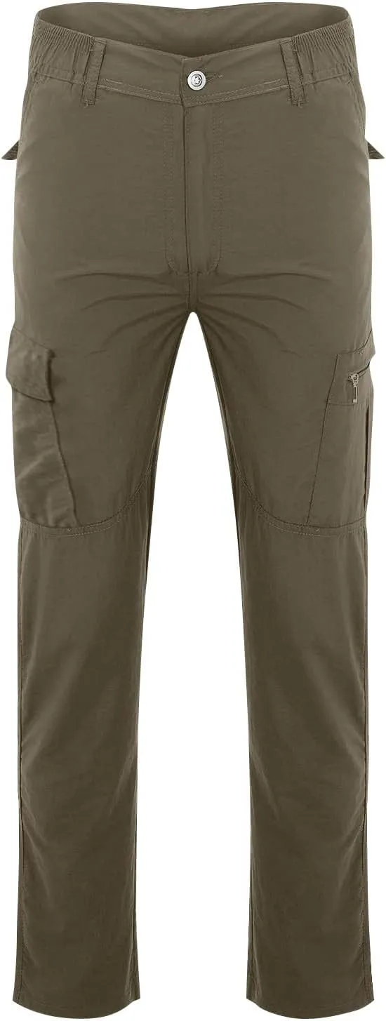 midelxp Slim Fit Cargo Pants for Men Ripstop Flex Tactical Pants Stretch Outdoor Work Pants with Multi Pockets Hiking Pants