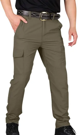 midelxp Slim Fit Cargo Pants for Men Ripstop Flex Tactical Pants Stretch Outdoor Work Pants with Multi Pockets Hiking Pants