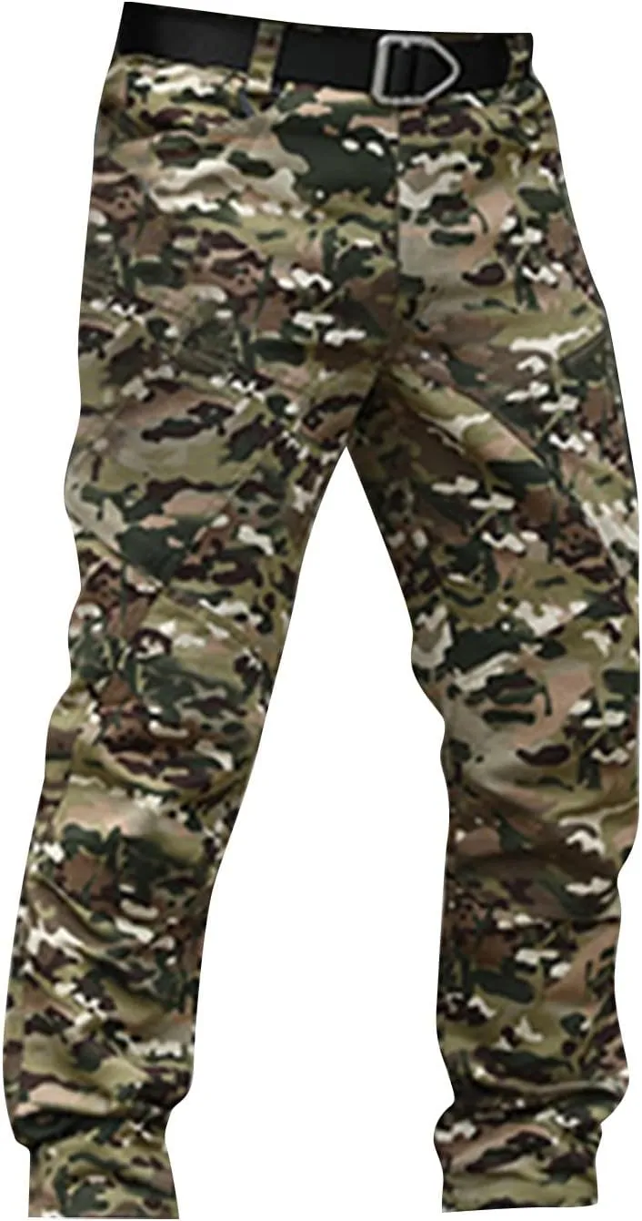 Military Camo Pants Men Stretch Army Ripstop Joggers with Pockets Wild Substantial Military Athletic Cargo Pants