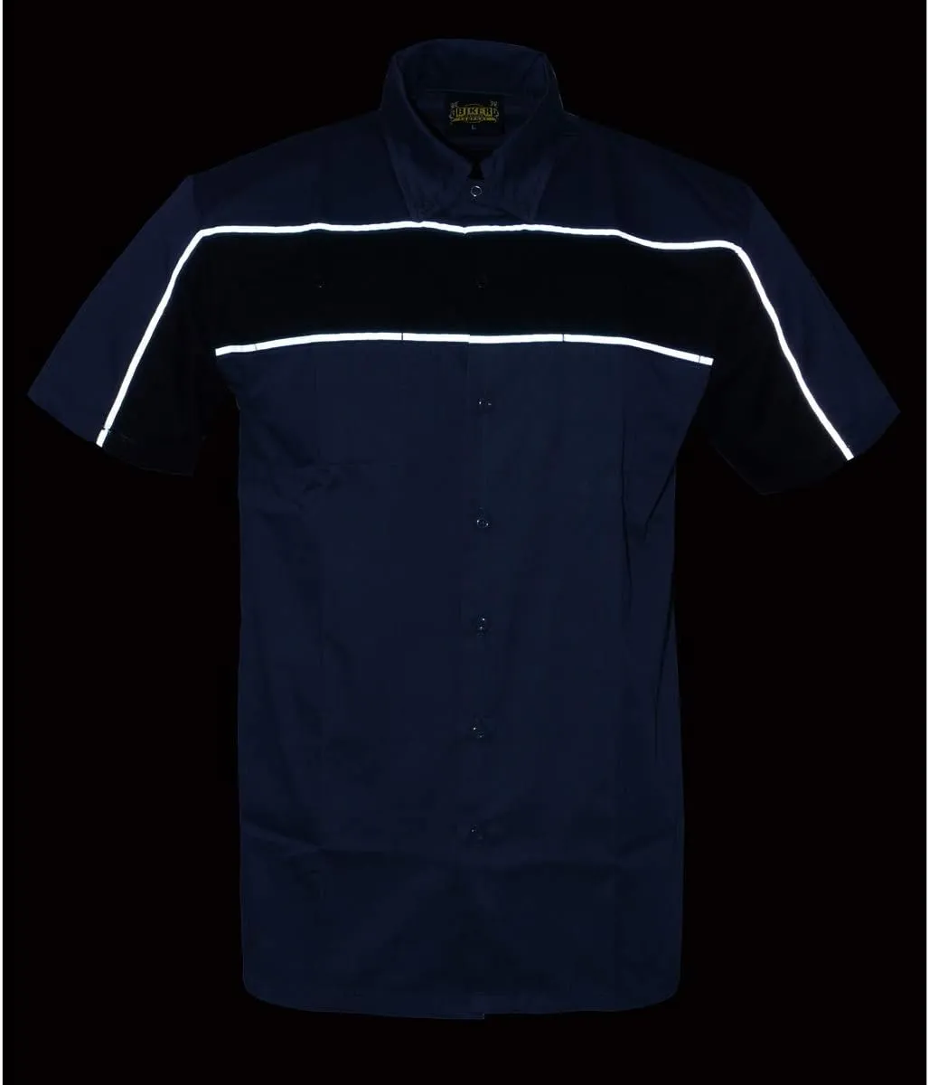 Milwaukee Leather MDM11671.149 Men's Grey and Black Button Up Heavy-Duty Work Shirt for | Classic Mechanic Work Shirt
