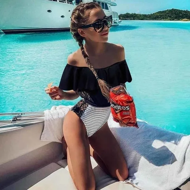 Minimalism Le 2019 Sexy Print Ruffle Bikinis
