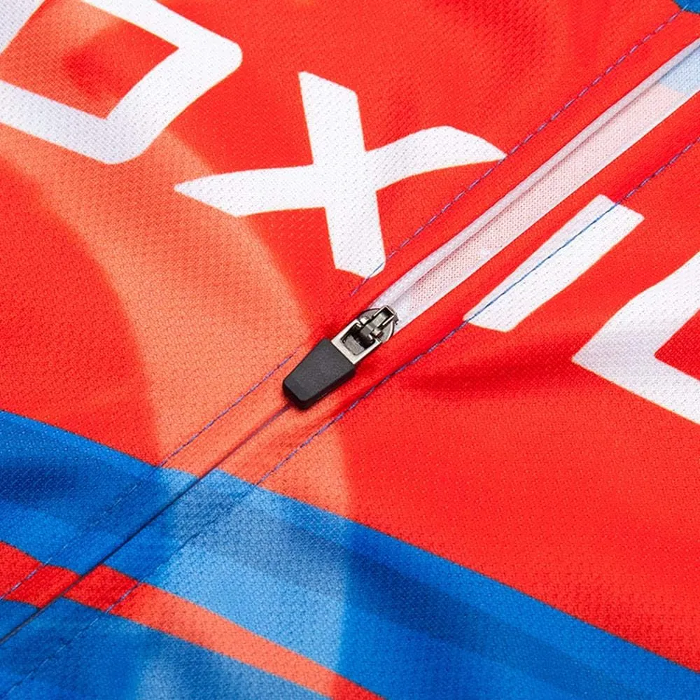 MOXILYN Mens Cycling Clothes Bike Jersey Kit MTB Long Sleeve Cycling Jersey Set Bike Bibs with 20D Gel Pad