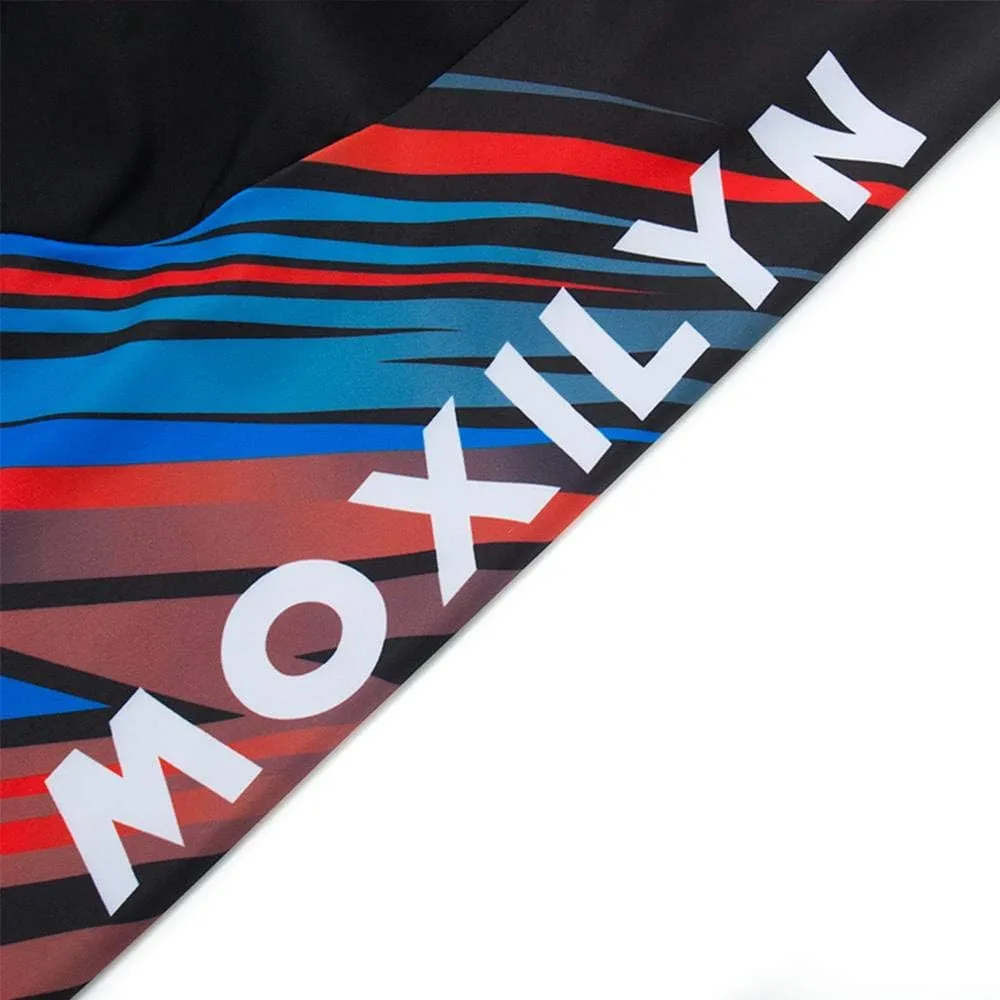 MOXILYN Mens Cycling Clothes Bike Jersey Kit MTB Long Sleeve Cycling Jersey Set Bike Bibs with 20D Gel Pad