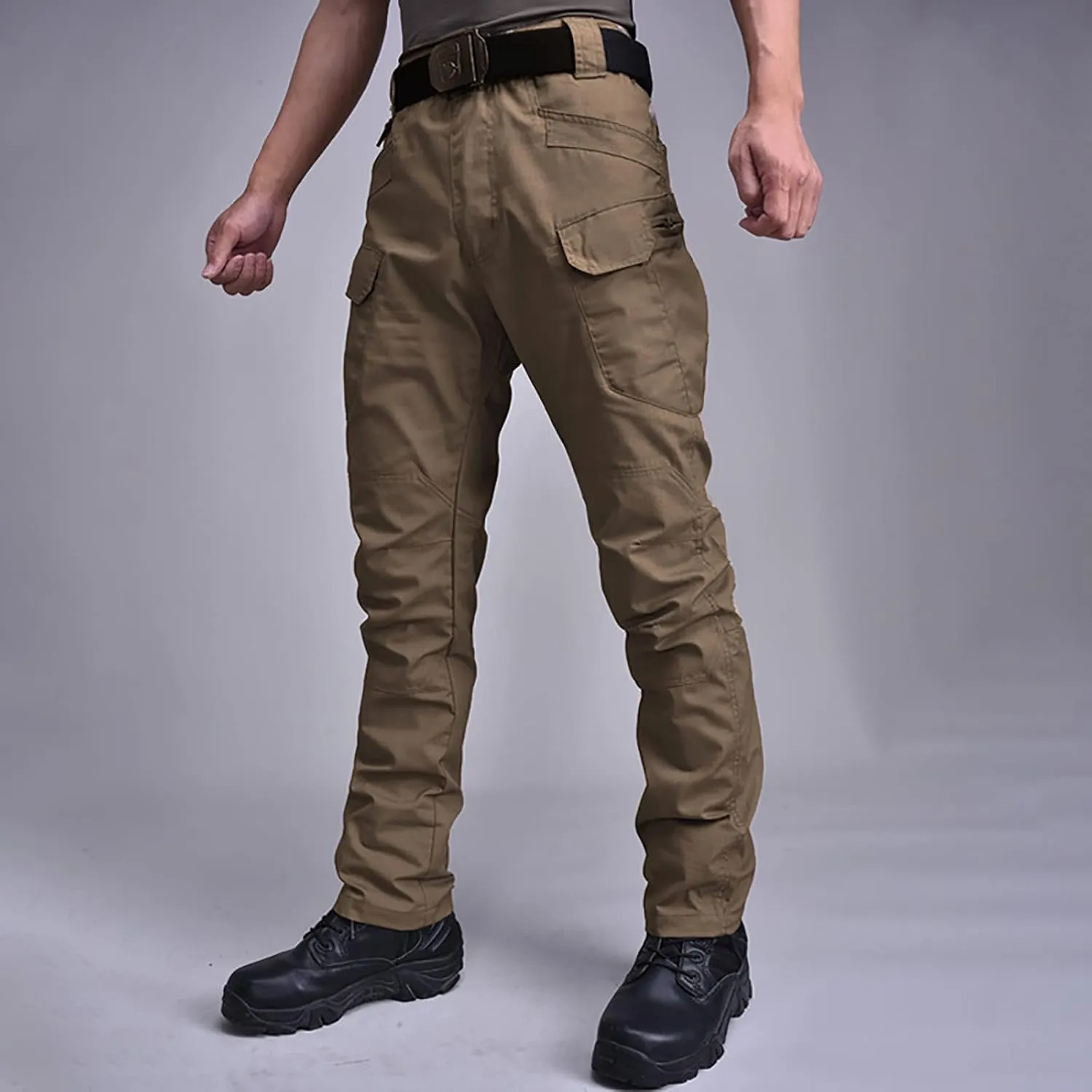 Muscularfit Sweatpants for Men 2023 Regular Fit Cotton Multi Pockets Straight Cargo Pants Casual Jogger Hiking Loose Trousers